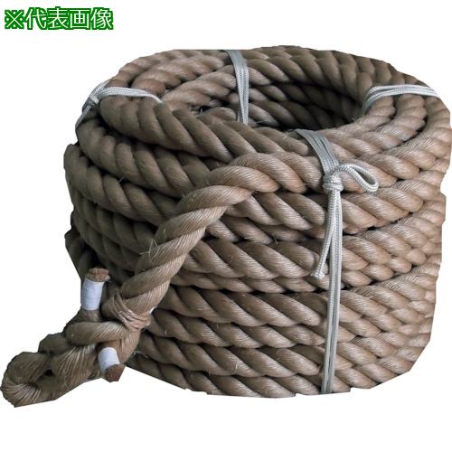 ■まつうら 綱引きロープ(サイザル麻) 45mmΦ&times;50m 両端折返し編加工〔品番:TUGOFWARROPE4550〕【2539105:0】[送料別途見積り][法人・事業所限定][外直送][店頭受取不可]｜ホームセンターバロー　店