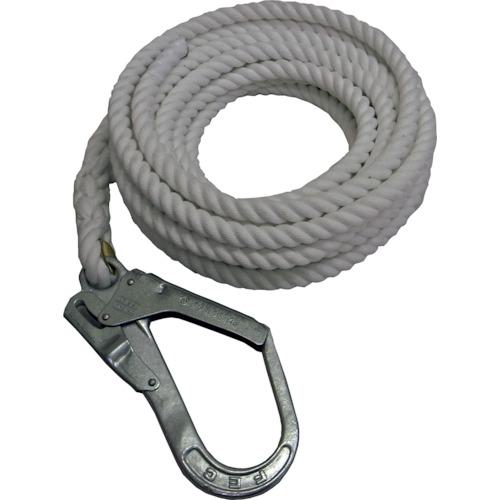 ■まつうら 親綱(介錯)ロープ 16mmΦ×10m 白 片側大口径フック付〔品番:OYAZUNAPET1610〕【2542205:0】[法人・事業所限定][外直送元][店頭受取不可]