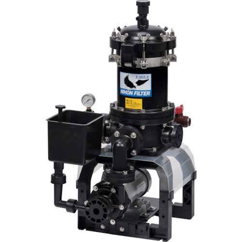 ■日本フイルター ポンプ付き樹脂製ろ過機 「EGLE-4-B-5-T」 ~6000L/h (ブラックタイプ) 250mm4本用 50Hz〔品番:EGLE4B5T〕【2542324:0】[送料別途見積り][法人・事業所限定][外直送][店頭受取不可]