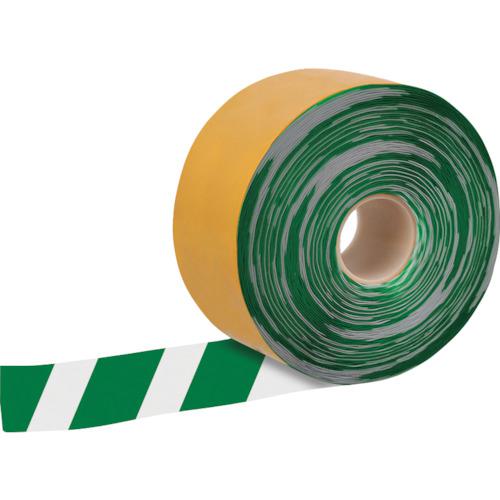 ■セーフラン 高耐久ラインテープ 幅100mm&times;30m 緑/白〔品番:11759〕【2542472:0】[法人・事業所限定][直送元][店頭受取不可]｜ホームセンターバロー　店