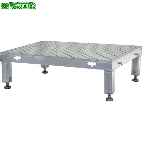■TRUSCO 連結式アルミステップ(凸板タイプ)900X600 高さ90~120〔品番:TASP96S〕【2567939:0】[店頭受取不可]｜ホームセンターバロー　店