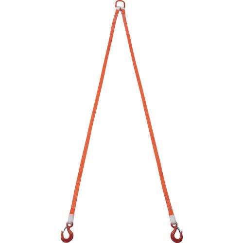 ■TRUSCO 2本吊ベルトスリングセット 25mm幅X2m 吊り角度60&deg;時荷重0.86t(最大使用荷重1t)〔品番:G252P20〕【2580318:0】[店頭受取不可]｜ホームセンターバロー　店