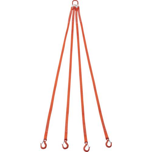 ■TRUSCO 4本吊ベルトスリングセット 25mm幅X2m 吊り角度60°時荷重0.86t(最大使用荷重1t)〔品番:G254P200.86〕【2580320:0】[店頭受取不可]