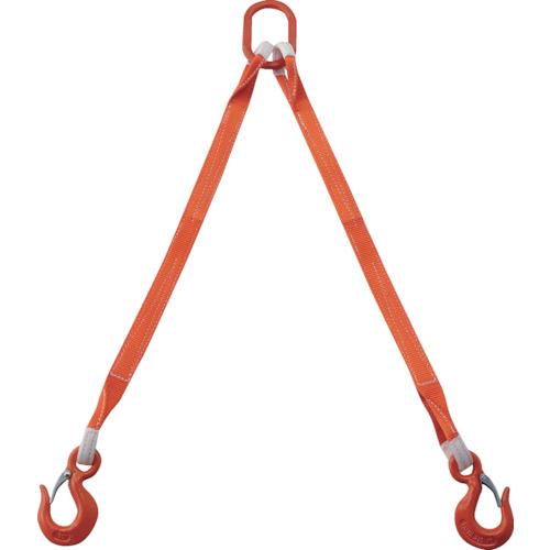 ■TRUSCO 2本吊ベルトスリングセット 35mm幅X1m 吊り角度60°時荷重1.72t(最大使用荷重2t)〔品番:G352P10〕【2580334:0】[店頭受取不可]