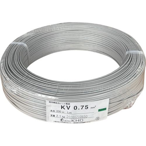■KHD KV0.75 灰 200m〔品番:KV0.75SQ06200M〕【2580640:0】[送料別途見積り][店頭受取不可]
