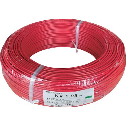 ■KHD KV1.25 赤 200m〔品番:KV1.25SQ01200M〕【2580650:0】[送料別途見積り][店頭受取不可]