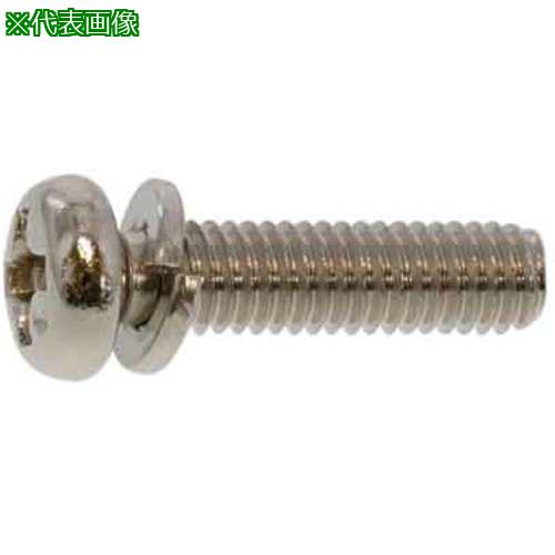 ■SUNCO 組込みねじ ピタック(+)ナベP=2(鉄(または標準)・ニッケル) M4&times;6(2500本入)〔品番:1000P0020040006005〕【2589510:0】[送料別途見積り][掲外取寄][店頭受取不可]｜ホームセンターバロー　店