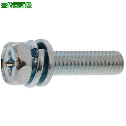 ■SUNCO 組込みねじ (+)アプセットI\u003d4(鉄(または標準)・三価ホワイト) M6×10(350本入)〔品番:100001140060010003〕【2595725:0】[送料別途見積り][掲外取寄][店頭受取不可]
