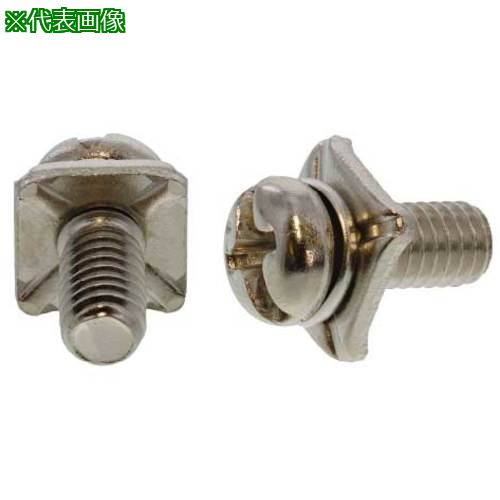 ■SUNCO 三価ホワイト 端子ねじ+-ナベSK形 角座6.4×1.0対角押 3×8 (0) (2500本入)〔品番:100002710030008003〕【2600545:0】[送料別途見積り][掲外取寄][店頭受取不可]