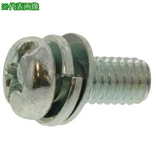 ■SUNCO 組込みねじ (+-)ナベP\u003d4(黄銅・ニッケル) M4×8(1500本入)〔品番:100102040040008005〕【2600633:0】[送料別途見積り][掲外取寄][店頭受取不可]