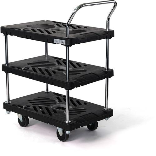 ■ダンディ プラスチック台車 ダンディXシリーズ タイプXL 三段式 W740&times;D465〔品番:XLBT3〕【2601765:0】[送料別途見積り][法人・事業所限定][直送][店頭受取不可]｜ホームセンターバロー　店