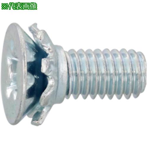 ■SUNCO 組込みねじ (+)皿 FO=2(皿歯W(鉄(または標準)・クロメート) M3&times;8(2000本入)〔品番:100000520030008002〕【2615003:0】[送料別途見積り][掲外取寄][店頭受取不可]｜ホームセンターバロー　店