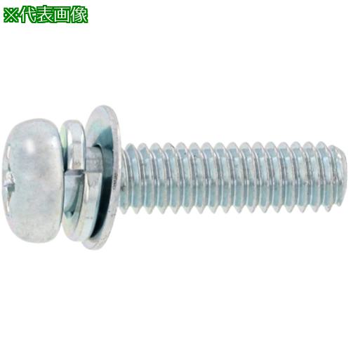 ■SUNCO 組込みねじ (+)ナベP\u003d4(鉄(または標準)・三価ステンコート) M3×5(2000本入)〔品番:100000040030005056〕【2627998:0】[送料別途見積り][掲外取寄][店頭受取不可]