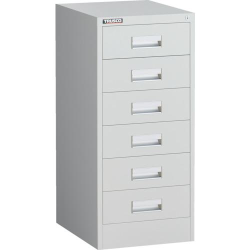 ■TRUSCO VR型キャビネット 393X500XH880 引出6段 ホワイト色〔品番:VRL6AW〕【2638981:0】[法人・事業所限定][直送元][店頭受取不可]｜ホームセンターバロー　店