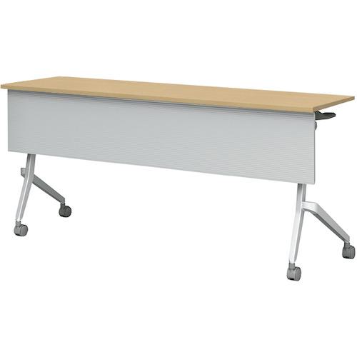 ■IRIS フラップテーブル 棚付き 幕板付き 1800×600 ナチュラル〔品番:CFT89D1860MTNA〕【2673874:0】[送料別途見積り][法人・事業所限定][外直送][店頭受取不可] 43,615円