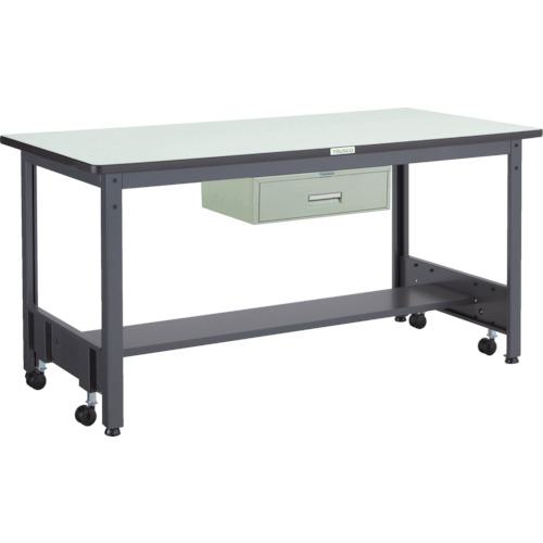 ■TRUSCO 中荷重作業台(500kg)CFW型 1200X750XH740 1段引出付 ダークグレー色〔品番:CFWP1275F1〕【2779455:0】[法人・事業所限定][直送元][店頭受取不可]｜ホームセンターバロー　店
