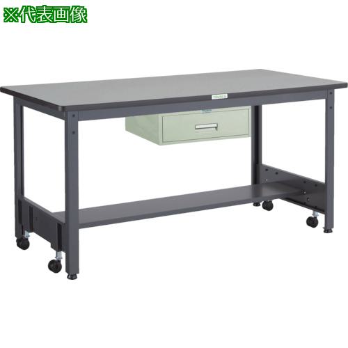 ■TRUSCO 中荷重作業台(500kg)CFW型 1500X750XH740 1段引出付 ダークグレー色〔品番:CFWR1575F1〕【2779544:0】[法人・事業所限定][直送元][店頭受取不可]