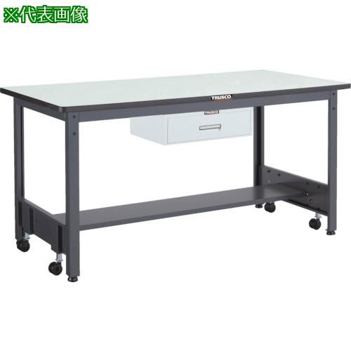 ■TRUSCO 中荷重作業台(500kg)CFW型 1800X900XH740 1段引出付 ダークグレー色〔品番:CFWR1890F1〕【2779579:0】[法人・事業所限定][直送元][店頭受取不可]｜ホームセンターバロー　店