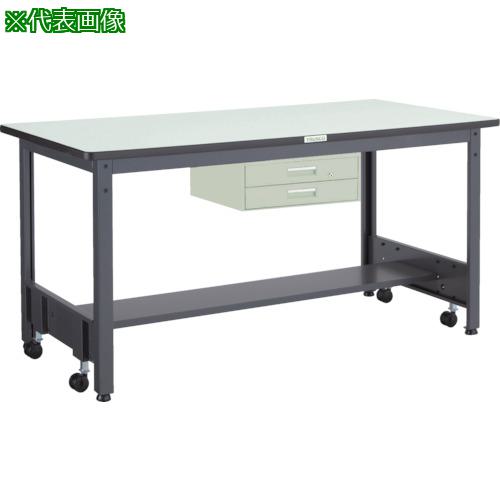 ■TRUSCO 中荷重作業台(500kg)CFW型 1500X900XH740 2段引出付 ダークグレー色〔品番:CFWP1590F2〕【2779714:0】[法人・事業所限定][直送元][店頭受取不可]
