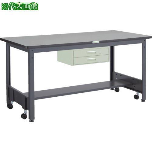 ■TRUSCO 中荷重作業台(500kg)CFW型 1500X750XH740 2段引出付 ダークグレー色〔品番:CFWR1575F2〕【2779811:0】[法人・事業所限定][直送元][店頭受取不可]