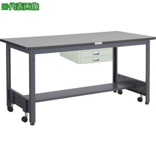 ■TRUSCO 中荷重作業台(500kg)CFW型 900X750XH740 薄型2段引出付 ダークグレー色〔品番:CFWR0975UDC2〕【2779978:0】[法人・事業所限定][直送元][店頭受取不可]｜ホームセンターバロー　店
