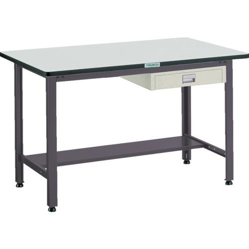 ■TRUSCO 中荷重作業台(500kg)AEW型 900X600XH740 薄型1段引出付 ダークグレー色〔品番:AEWP0960UDC1〕【2780143:0】[法人・事業所限定][直送元][店頭受取不可]｜ホームセンターバロー　店