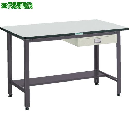 ■TRUSCO 中荷重作業台(500kg)AEW型 1500X900XH740 薄型1段引出付 ダークグレー色〔品番:AEWP1590UDC1〕【2780194:0】[法人・事業所限定][直送元][店頭受取不可]｜ホームセンターバロー　店