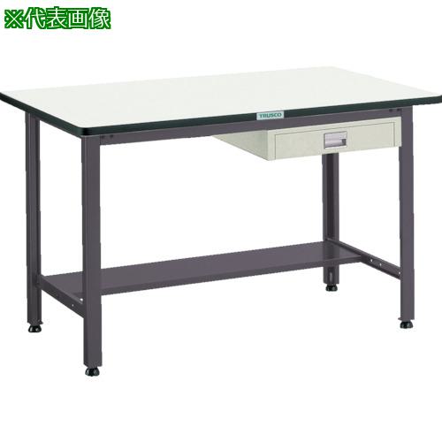 ■TRUSCO 中荷重作業台(500kg)AEW型 1800X750XH740 薄型1段引出付 ダークグレー色〔品番:AEWR1875UDC1〕【2780381:0】[法人・事業所限定][直送元][店頭受取不可]｜ホームセンターバロー　店