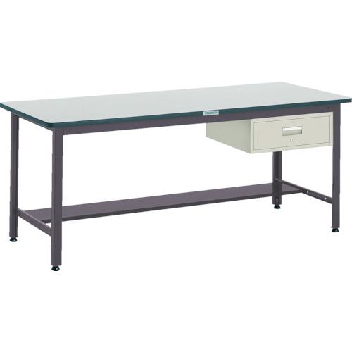 ■TRUSCO 中荷重作業台(500kg)AEW型 1800X750XH740 1段引出付 ダークグレー色〔品番:AEWP1875F1〕【2780461:0】[法人・事業所限定][直送元][店頭受取不可]