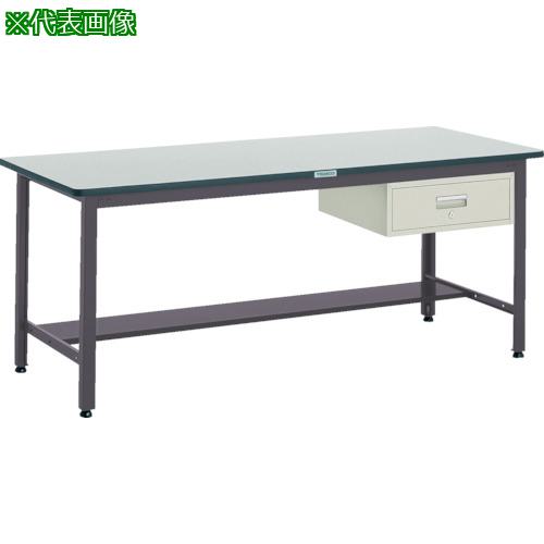 ■TRUSCO 中荷重作業台(500kg)AEW型 1500X900XH740 1段引出付 ダークグレー色〔品番:AEWR1590F1〕【2780542:0】[法人・事業所限定][直送元][店頭受取不可]