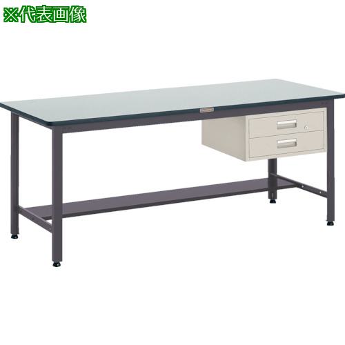 ■TRUSCO 中荷重作業台(500kg)AEW型 1500X750XH740 2段引出付 ダークグレー色〔品番:AEWP1575F2〕【2780691:0】[法人・事業所限定][直送元][店頭受取不可]