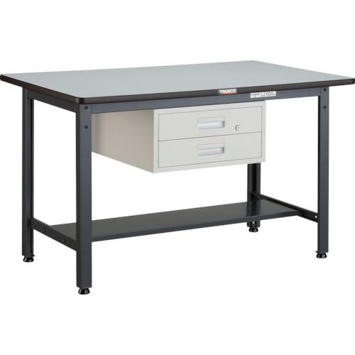 ■TRUSCO 中荷重作業台(500kg)AEW型 1200X750XH740 2段引出付 ダークグレー色〔品番:AEWR1275F2〕【2780763:0】[法人・事業所限定][直送元][店頭受取不可]｜ホームセンターバロー　店