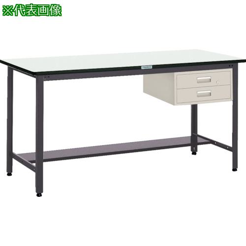 ■TRUSCO 中荷重立作業台(500kg)HAEW型 1500X750XH885 2段引出付 ダークグレー色〔品番:HAEWP1575F2〕【2781441:0】[法人・事業所限定][直送元][店頭受取不可]