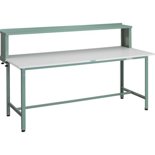 ■TRUSCO 軽荷重作業台(300kg)AE型 1800X750XH1044(全高) 上棚付 グリーン色〔品番:AE1800YURB〕【2852055:0】[法人・事業所限定][直送元][店頭受取不可]