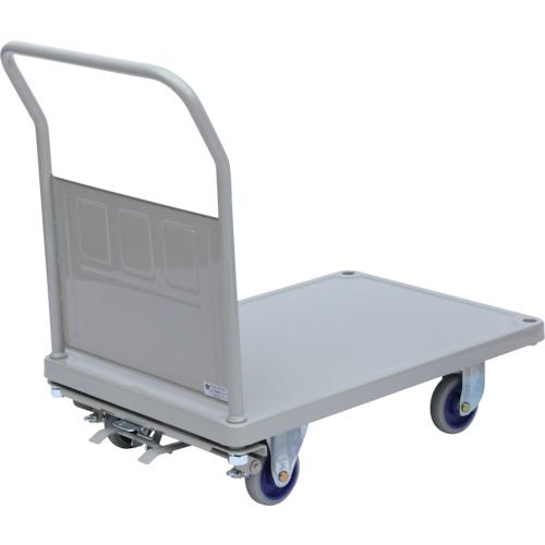 ■金沢 ストロング台車(ハンドル固定式)フットブレーキ付〔品番:STR402FB〕【2886164:0】[送料別途見積り][法人・事業所限定][外直送][店頭受取不可]