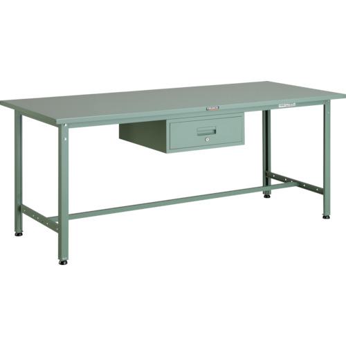 ■TRUSCO 軽荷重作業台(300kg)AE型 1800X750XH740 1段引出付 グリーン色〔品番:SAE1800F1〕【2891433:0】[法人・事業所限定][直送元][店頭受取不可]｜ホームセンターバロー　店