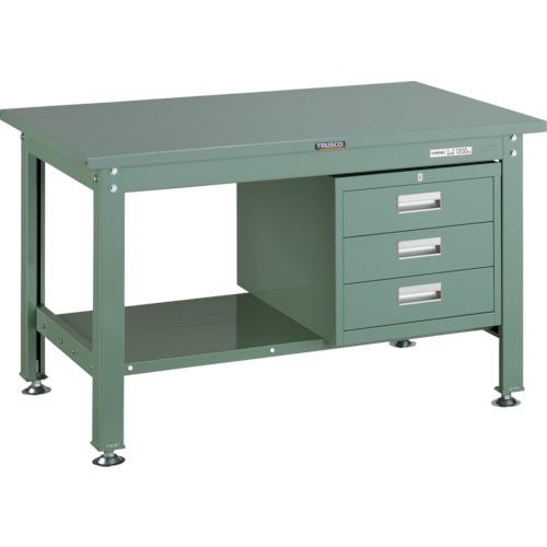 ■TRUSCO 中荷重作業台(1200kg)HW型 1200X750XH740 3段引出付 グリーン色 緑〔品番:SHW1200D3〕【2891883:0】[法人・事業所限定][直送元][店頭受取不可]