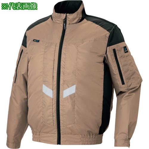 ■アイトス 遮熱シェード付空調服長袖ブルゾン (空調服TM) フルハーネス対応 カーキ 6L〔品番:AZ502990256L〕【2904122:0】[送料別途見積り][掲外取寄][店頭受取不可]