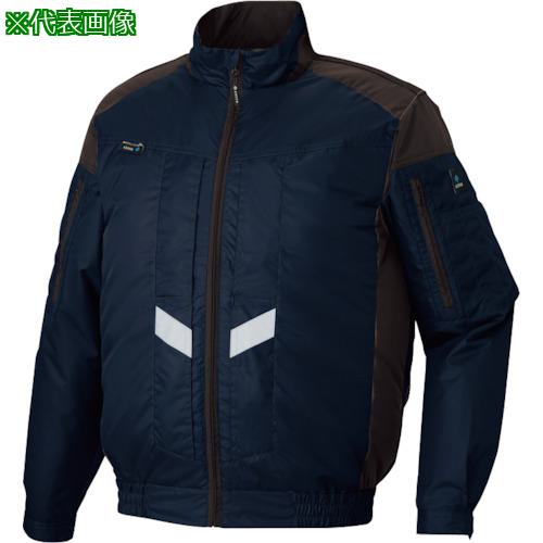 ■アイトス 遮熱シェード付空調服長袖ブルゾン (空調服TM) フルハーネス対応 ネイビー 6L〔品番:AZ502990086L〕【2904161:0】[送料別途見積り][掲外取寄][店頭受取不可]