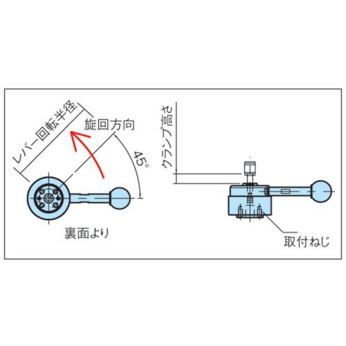 耐熱 二層 足あとぐらす (M) ベンリック スイングクランプ（レバー付き