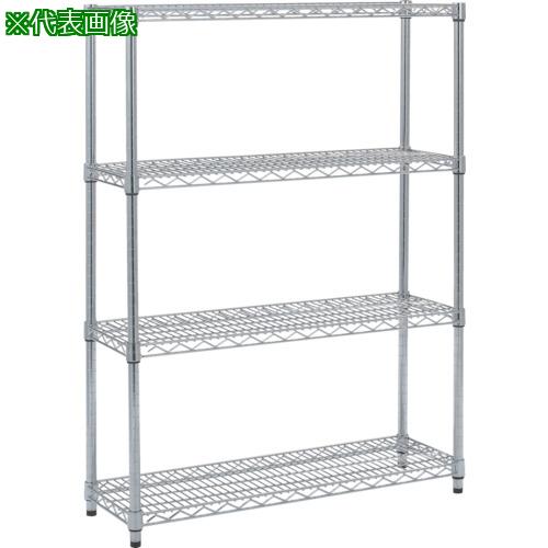 ■TRUSCO ステンレス製メッシュラック H1228XW905XD457 4段〔品番:TSM4344〕【2996464:0】[直送DS][店頭受取不可]｜ホームセンターバロー　店