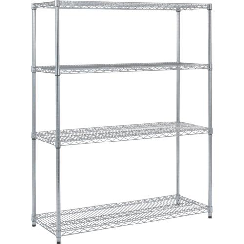 ■TRUSCO ステンレス製メッシュラック H1533XW1207XD457 4段〔品番:TSM5444〕【2996545:0】[直送DS][店頭受取不可]