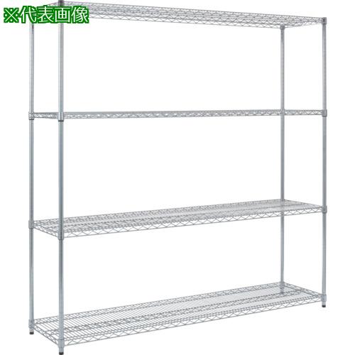 ■TRUSCO ステンレス製メッシュラック H1838XW1205XD457 4段〔品番:TSM6444〕【2996600:0】[直送DS][店頭受取不可]