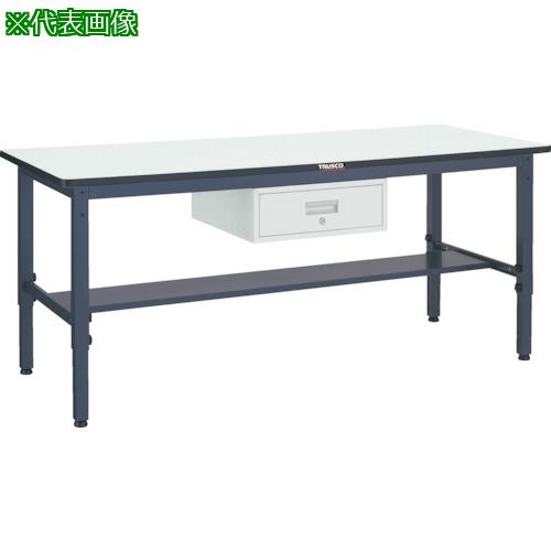 ■TRUSCO 軽荷重作業台高さ調節式(250kg)AWM型 900X600XH700~910 1段引出付 ダークグレー色〔品番:AWMS0960F1〕【3015793:0】[法人・事業所限定][直送元][店頭受取不可]｜ホームセンターバロー　店