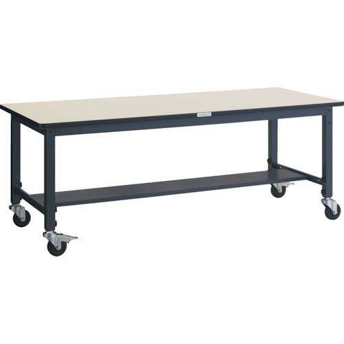 ■TRUSCO 軽荷重作業台高さ調節式(100kg)AWM型 1800X750XH806~1016 φ100キャスター付 ダークグレー色〔品番:AWMR1875C100〕【3031870:0】[法人・事業所限定][直送元][店頭受取不可]｜ホームセンターバロー　店