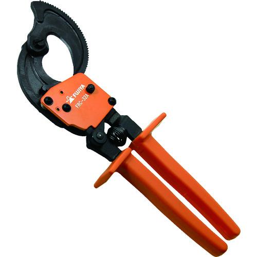 ■フジ矢 ケーブルカッターラチェットタイプ〔品番:FRC32A〕【3096203:0】[店頭受取不可]