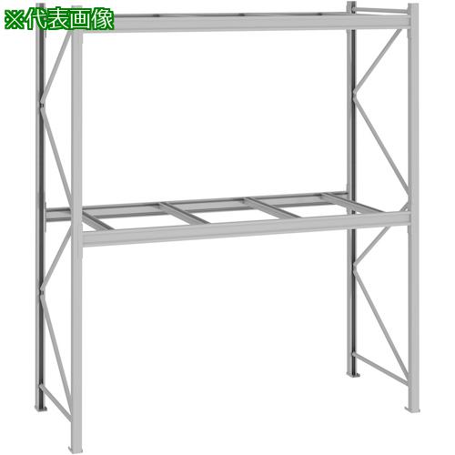 ■NF パレットラック 1ton用単体 奥行1200×高さ4000×有効間口2700mm 最大積載量2000kg〔品番:P640X27A122〕【3195526:0】[送料別途見積り][法人・事業所限定][外直送][店頭受取不可]