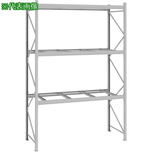 ■NF パレットラック 1.5t用単体 奥行800&times;高さ3000&times;有効間口2300mm 最大積載量4500kg〔品番:P630X23A083〕【3211160:0】[送料別途見積り][法人・事業所限定][外直送][店頭受取不可]｜ホームセンターバロー　店