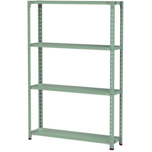 ■ヤマテック ボルトレス軽量ラック(150kg/段) W1200&times;D300&times;H1800mm(天地4段)ライトグリーン〔品番:1.5S64304G〕【3215732:0】[法人・事業所限定][直送元][店頭受取不可]｜ホームセンターバロー　店