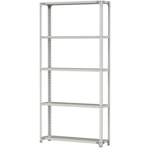 ■ヤマテック ボルト式軽量ラック 120kg/段 W1200&times;D300&times;H2400mm 天地5段 ホワイトグレー〔品番:1.2S84305W〕【3215738:0】[法人・事業所限定][直送元][店頭受取不可]｜ホームセンターバロー　店